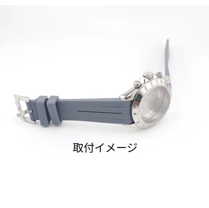 20mm 腕時計 社外品 ラバーベルト カーブエンド グレー 【対応