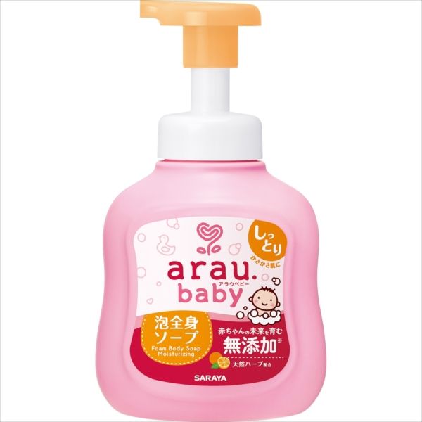 【まとめ買い-12点セット】アラウベビー 泡全身ソープ しっとり ４５０ｍＬ 【 サラヤ 】 【 ボディソープ 】