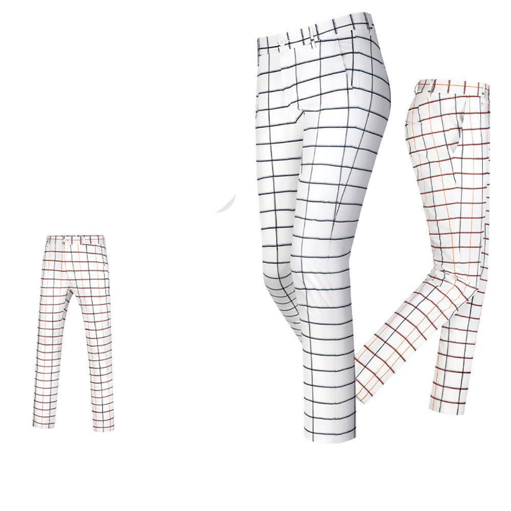 ゴルフウェアメンズパンツM～XXL大きいサイズゴルフパンツチェック柄pgm04ストレッチおしゃれ