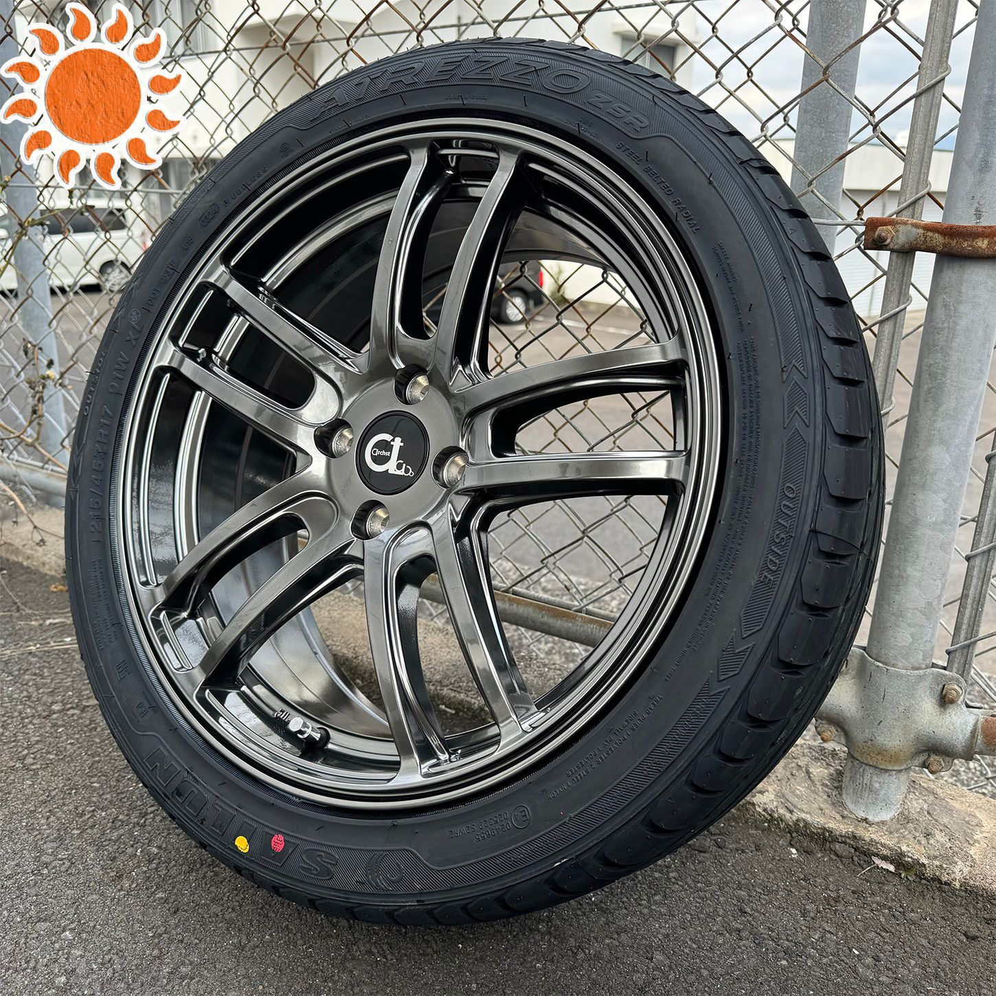 値下げしました！美品！205/40ZR17 ホイールタイヤ４本セット SHIBATIRE サマータイヤ 4本セット シバタイヤ R23 280【205