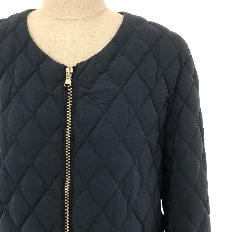 タトラス MIMI ダウンコート キルティング ノーカラー ブラック 02