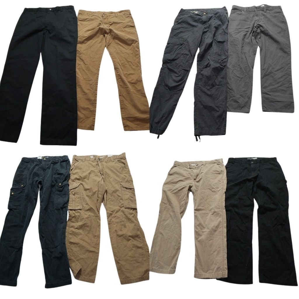 古着卸 カーハート Carhartt パンツ 8枚セット メンズ 36 |38 ワークパンツ カーゴパンツ チノパン 古着 MZ7413
