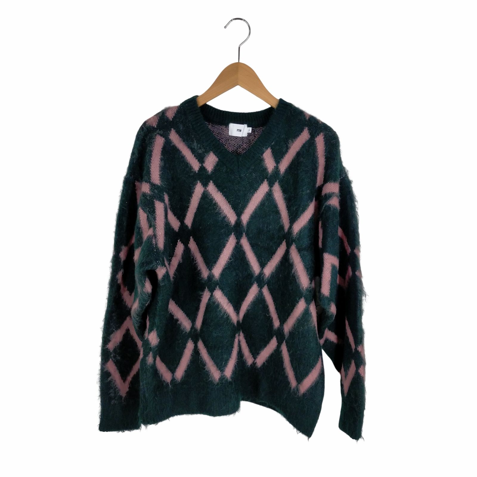エフティダブリュー FTW / FOR THE WEEKEND V NECK KNIT SWEATER 総柄 