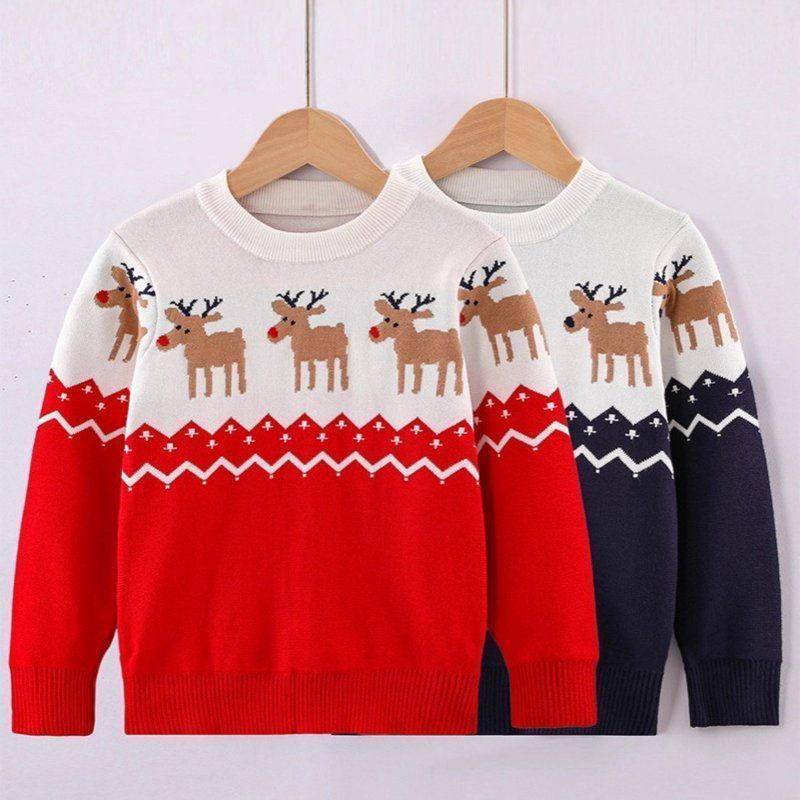 クリスマス セーター キッズ 子供 ニットセーター 子供服 クリスマス衣装 男の子 女の子 サンタ服 キッズ トナカイ ジュニア トップス 防寒 ベビー 子ども アウターウェア 可愛い カジュアル 暖かい 誕生日 ギフト プレゼント mkxzqd09