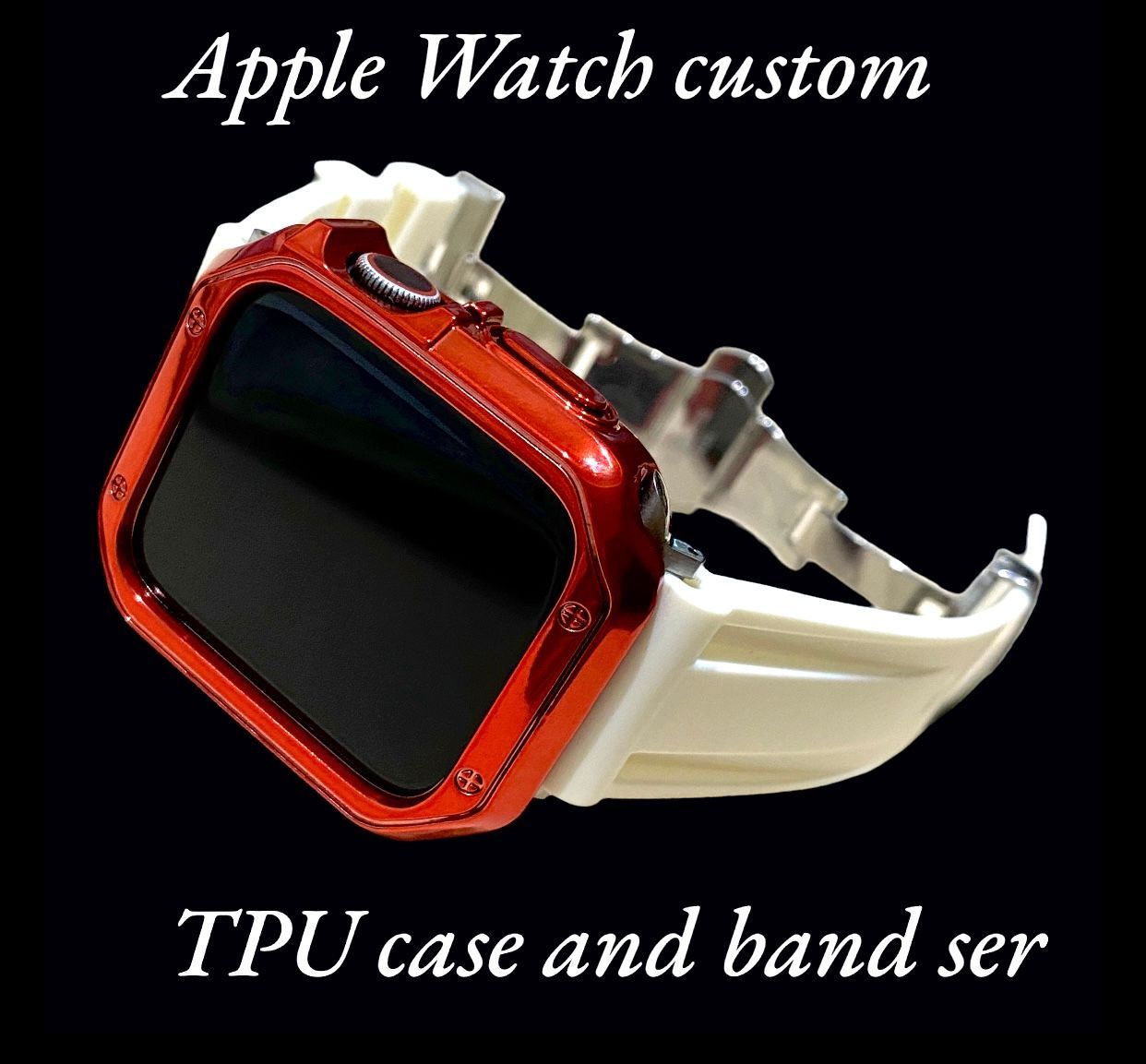 rh☆アップルウォッチバンド ラバーベルト カバー Apple Watch