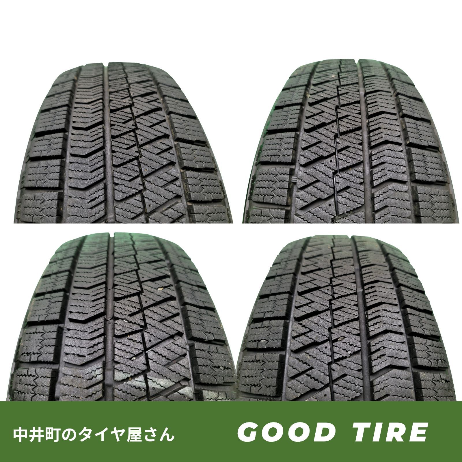 185 60R15 ブリヂストン BLIZZAK VRX2 4本 冬用 8分山 タイヤ スタッドレスタイヤ アクア フィット ノート 6937