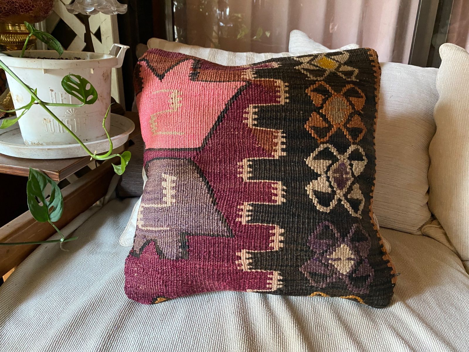 オールドキリムクッションカバー 46cm×42cm No.409 オールド