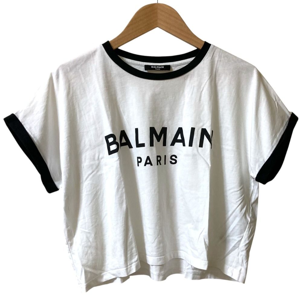 BALMAIN バルマン 半袖 クロップド Tシャツ XSサイズ ホワイト  