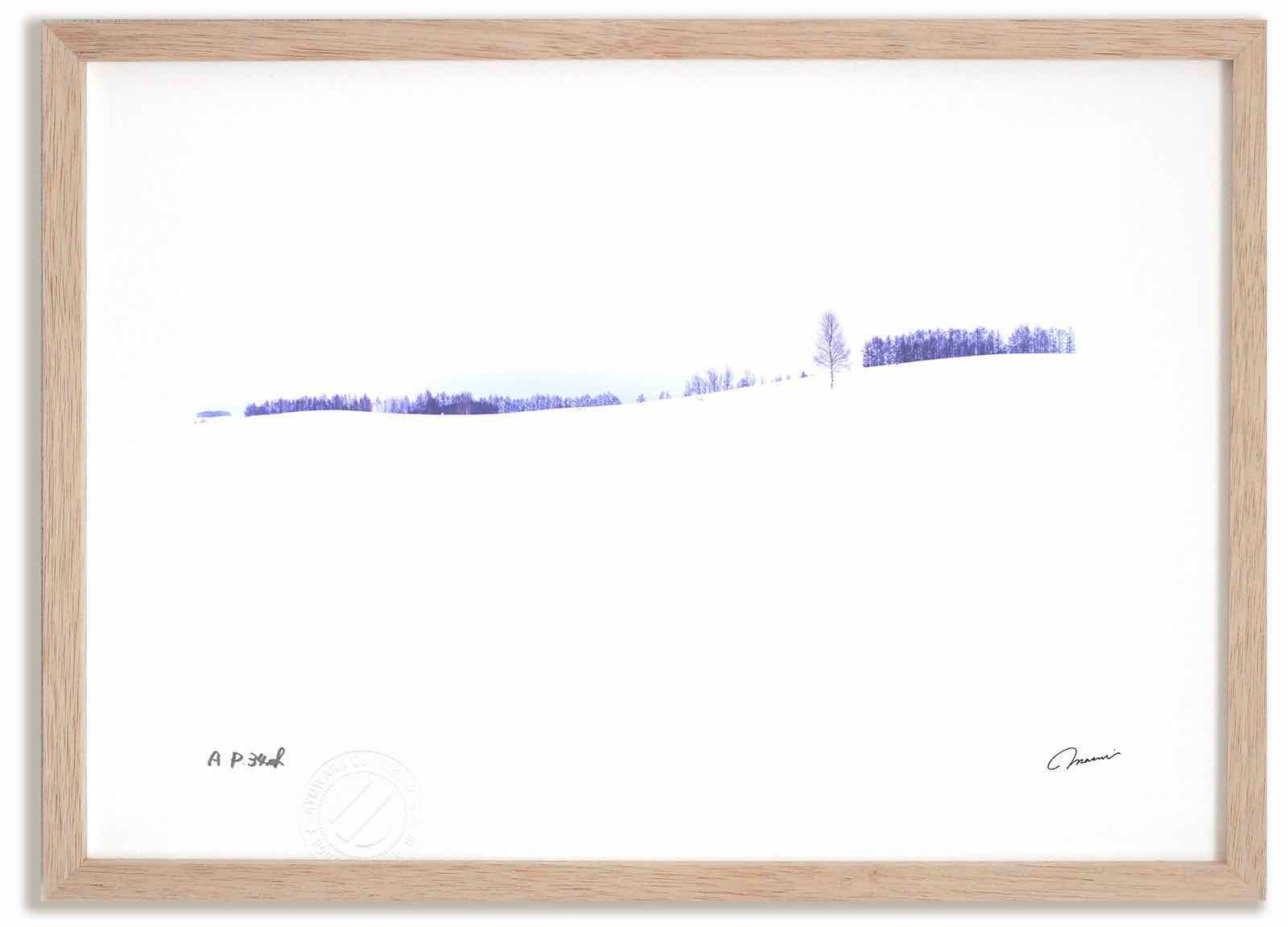 アートフォト 絵画 白い丘7 高橋真澄|インテリア 額入り 額装込 風景画 油絵 ポスター アート アートパネル リビング 玄関 プレゼント モダン アートフレーム 飾る Mサイズ おしゃれ 壁掛け 絵