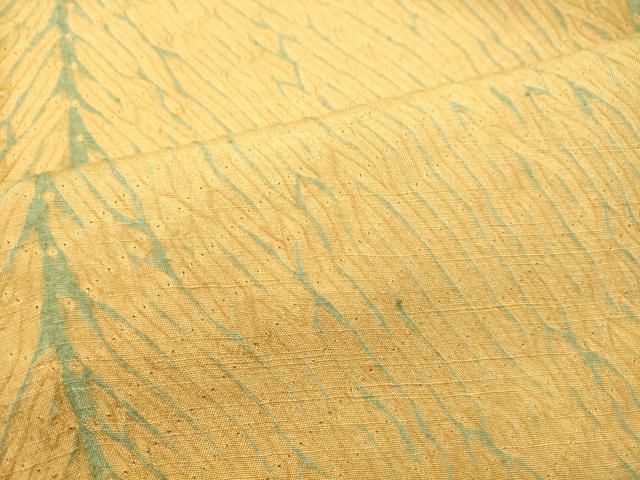 平和屋着物○本場結城玉紬 重要無形文化財 結織苑 結織しぼり 証紙付き  