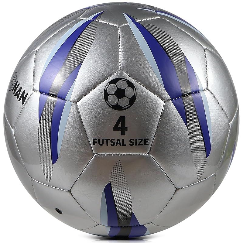 JPHNAN フットサルボール 4号 低弾性 サッカーボール サイズ4 インドア 練習用 低反発性 サッカースキンはTPU素材 で耐久性あ さまざまな年齢層に適したインドアゲーム＆トレーニング用ボール