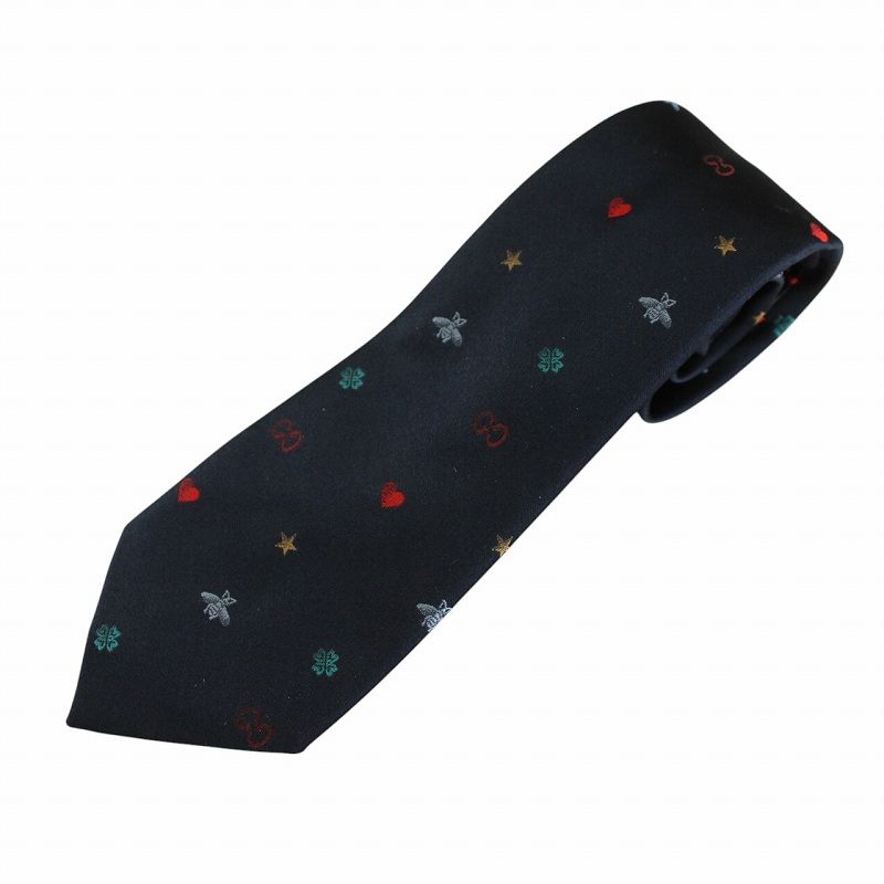 グッチ GUCCI シンボルズ ネクタイ 絹 シルク レギュラータイ GG