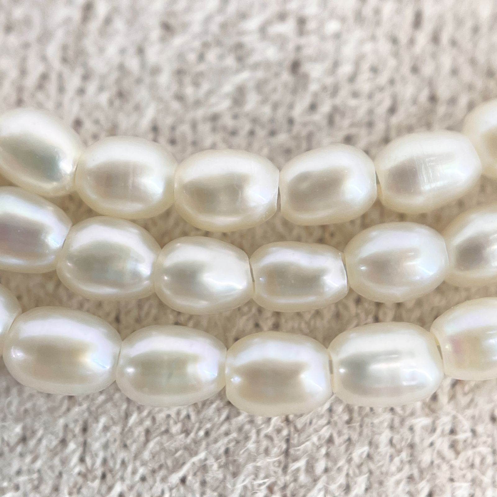 ミキモトペルリータ ネックレス K18WG パール 真珠 ライスパール 極小