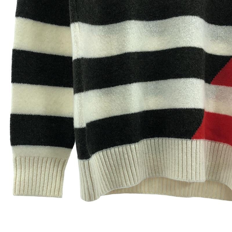 MAISON KITSUNE / メゾンキツネ | ウール ボーダー フォックスパッチ 