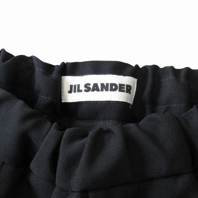 【未使用級】JIL SANDER　ウールギャバ パンツ　テーパード　ブラック　黒 極美品 25AW ジルサンダー JIL SANDER ウールギャバジン