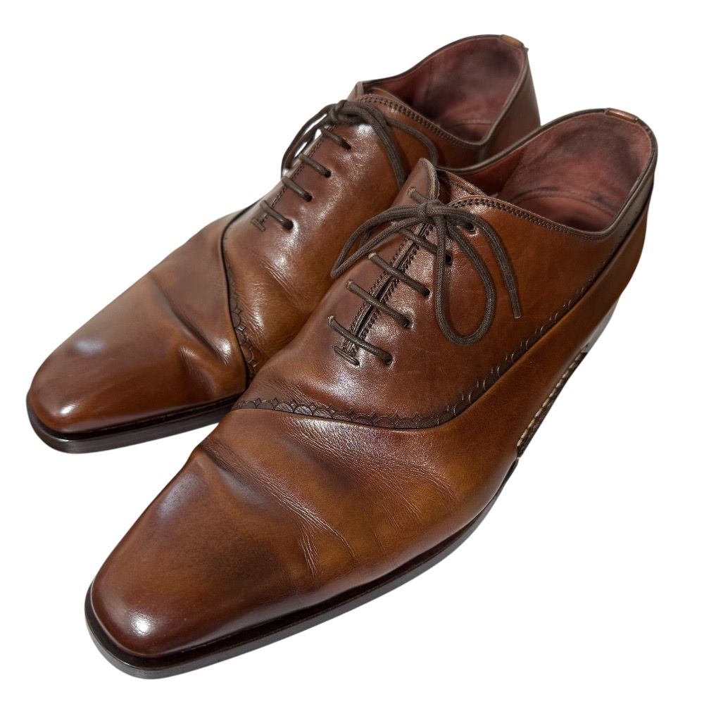 MAGNANNI マグナーニ レザー レースアップ ビジネスシューズ ドレスシューズ 39 25cm相当 ブラウン メンズ 古着