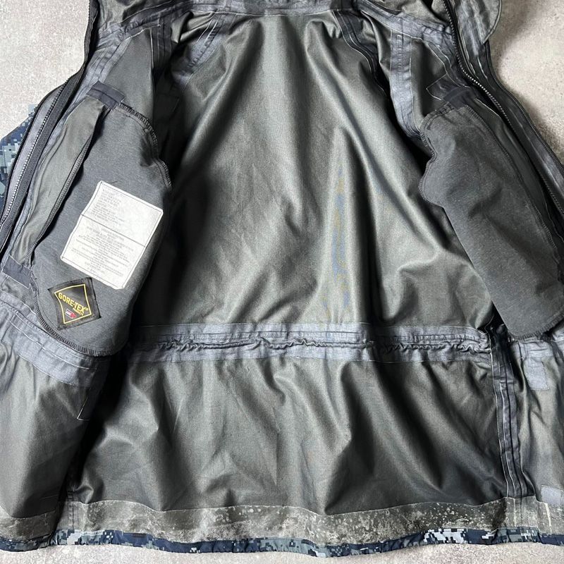 00s 08年製 US NAVY 米軍実物 デジタルカモ TYPE1 迷彩 ゴアテックス 