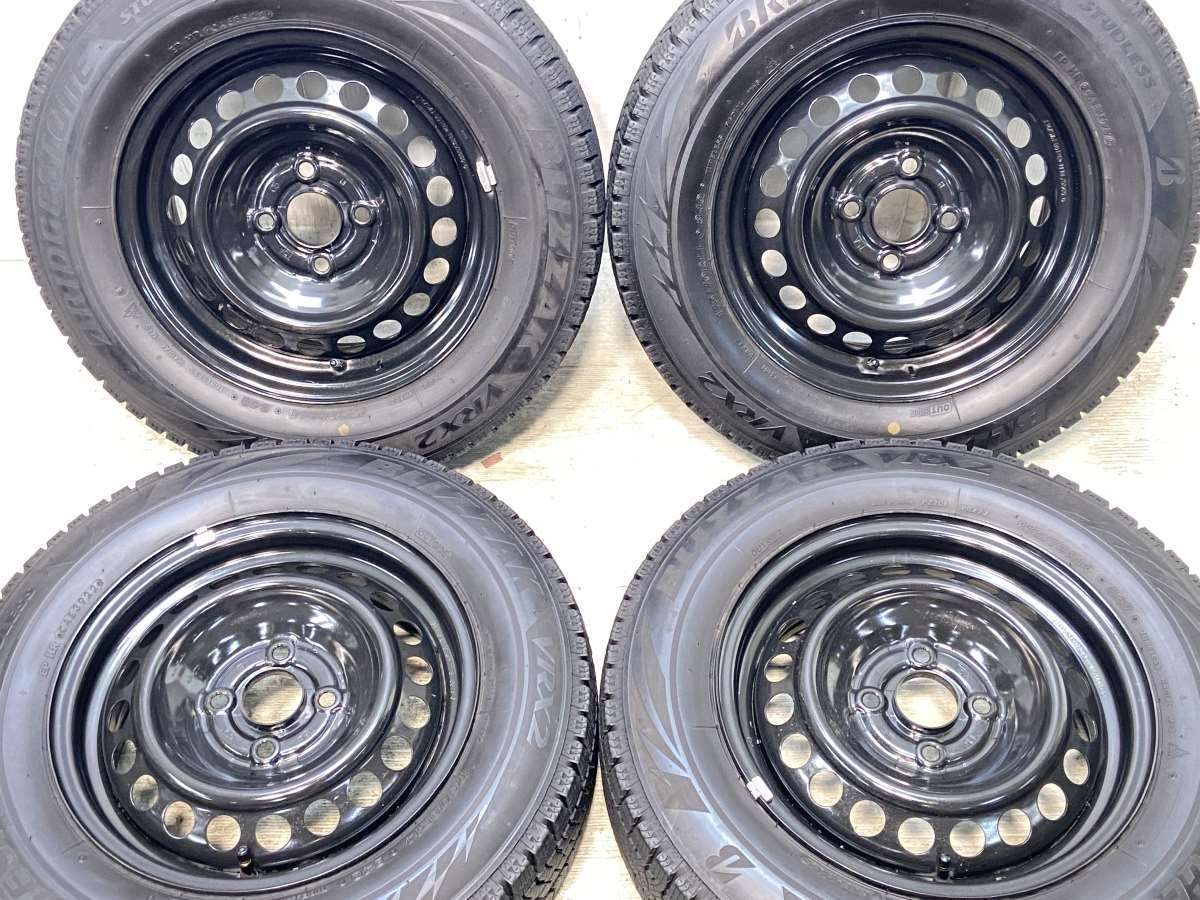 175/70R14  nブリヂストン ブリザック VRX2 nホンダ純正  n14x5.5  100-4穴 n中古タイヤ スタッドレスタイヤ ホイールセット 4本セットn w14250125011