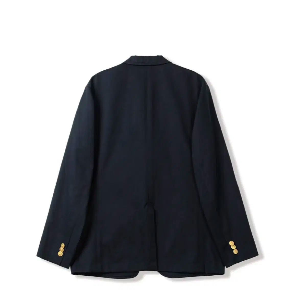 3 SEW コットン ゴールド ブレザー ジャケット ネイビー