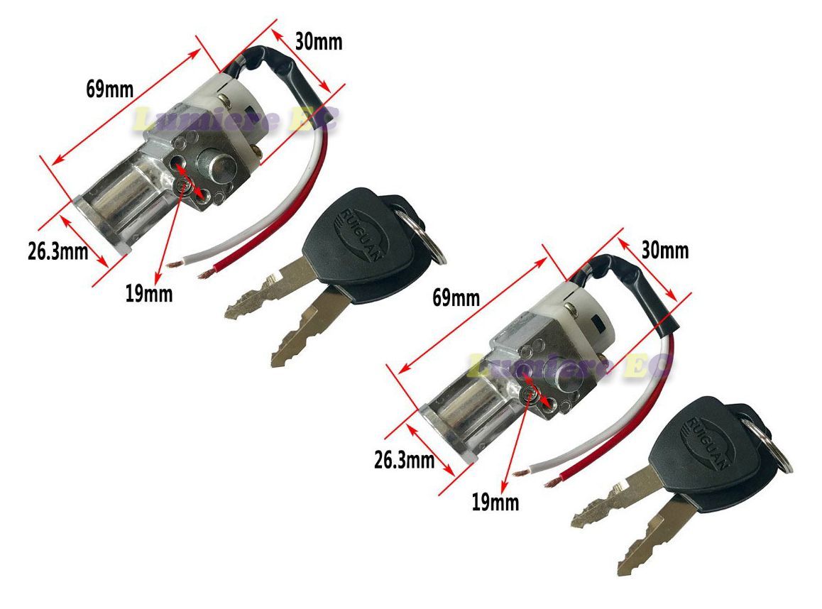 2個セット ☆フル電動自転車用バッテリーキー☆充電池の鍵☆鍵