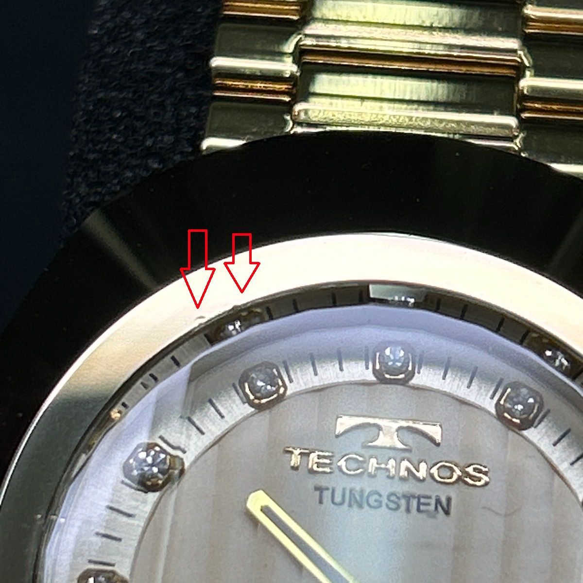 新品未使用品!!TECHNOS/テクノス クォーツ T9475GC メンズ 腕時計 日付 