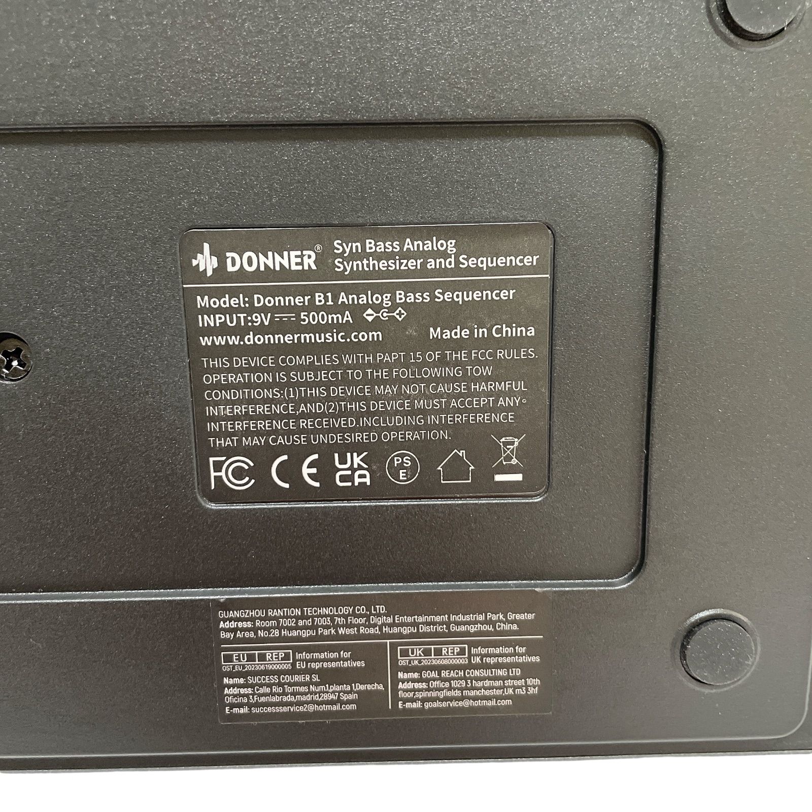 WJ33 Donner ドナー Essential B1 アナログベースシンセサイザー シーケンサー テーブルシンセサイザー コンパクト 持ち運び 音響機器 音楽制作 WWW_TRAVELLANDINDIA_COM