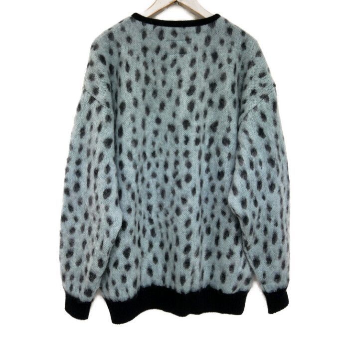 WACKO MARIA ワコマリア 国内正規 24SS LEOPARD MOHAIR CARDIGAN レオパードモヘアカーディガン  24SS-WMK-KN09 定価53900円 L-BLUE ライトブルー 水色 XL - メルカリ