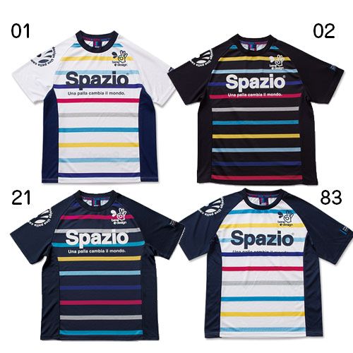 本物保証，格安 スパッツィオ SPAZIO COLORATO CONFINE2 STAR PRACTICE SHIRT 半袖 プラシャツ ウェア 17ss29ma29ju (ge0358)、02ブラック その他
