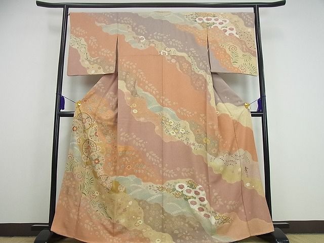 京友禅の第一人者 松井青々 訪問着 駒刺繍 道長花文 金彩 m-3s1422-