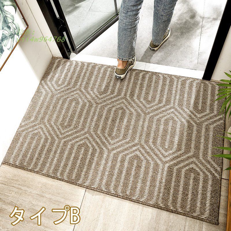 バスマット ラグ 玄関 マット 屋外 室内 絨毯 泥落とし 長方形 滑り止め 浴室マット シンプル ドアマット 幾何柄 フロアラグ お風呂 ...