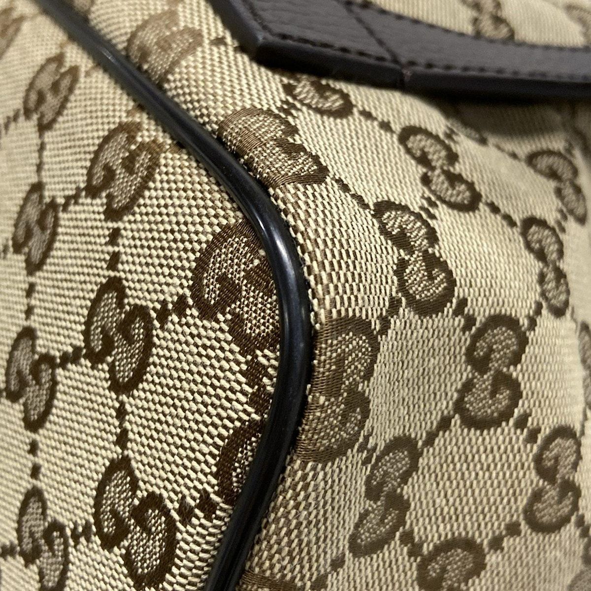 ベージュ×ダークブラウン レザー