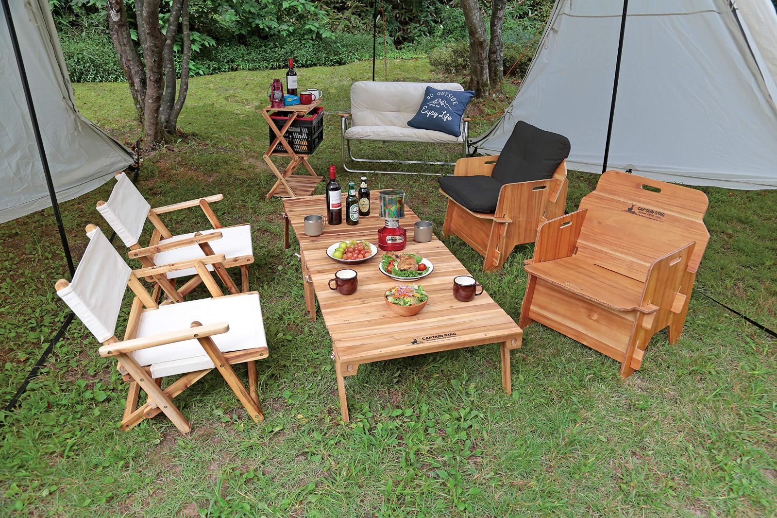 べニア背付きベンチ