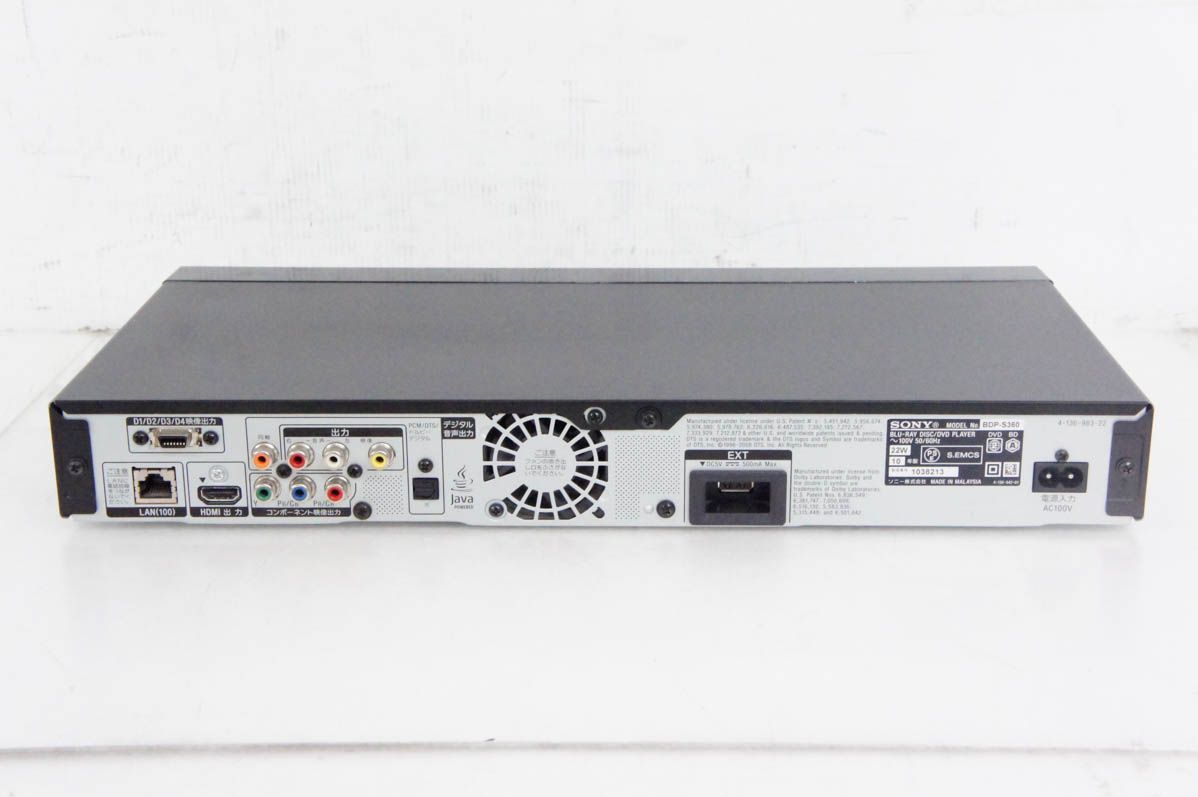 SONYソニー ブルーレイディスクプレーヤー BDP-S360 人気 BDプレーヤー