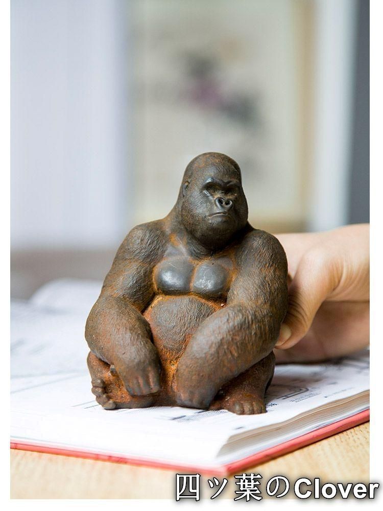 ゴリラ動物 デスク書斎リビング 玄関お 茶台 装飾品 工芸品 置物 ゴリラ動物 デスク書斎リビング 玄関お 茶台 装飾品 工芸品 置物