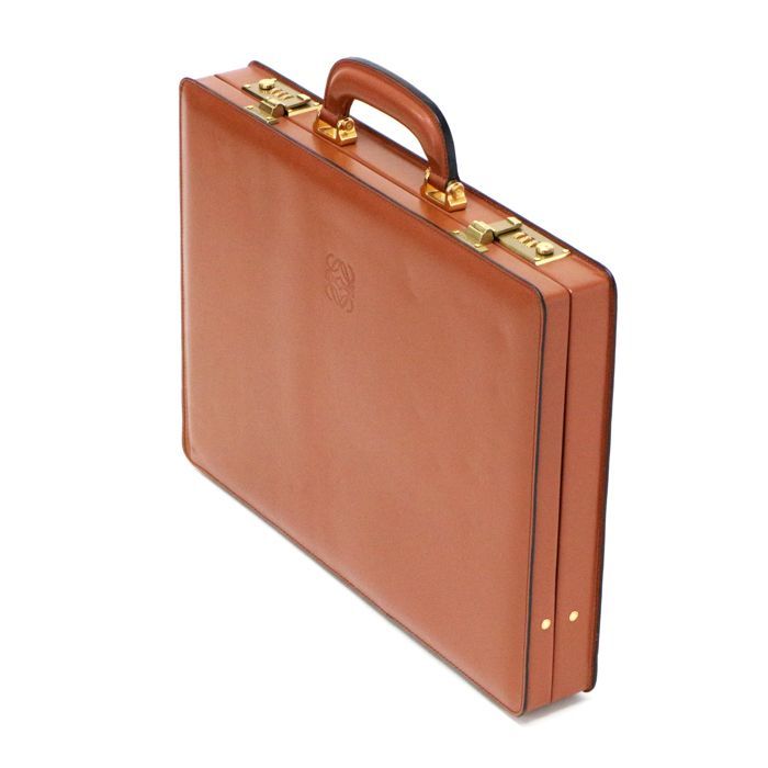 極美品 ロエベ アタッシュケースケース アナグラムロゴ 鍵付き レザー ブラック ロエベ LOEWE アタッシュケース レザー アナグラム トランク