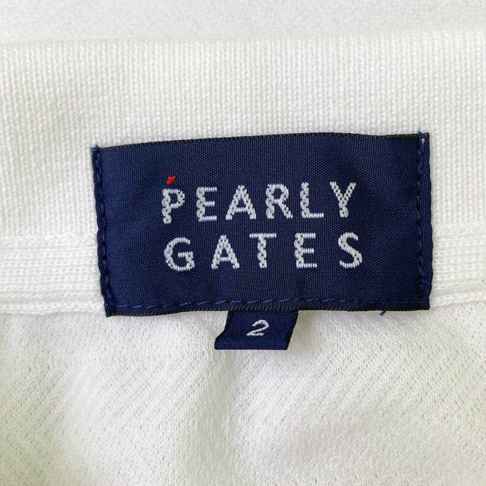 サイズ：2 PEARLY GATES パーリーゲイツ  半袖ポロシャツ  ホワイト系 [240101449456] ゴルフウェア レディース ストスト サイズ：2 PEARLY GATES パーリーゲイツ 半袖ポロシャツ