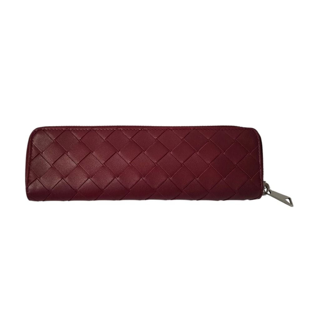 Bottega Veneta ボッテガヴェネタ レザー イントレチャート ペンケース 筆記用具 文具 730023 レッド メンズ レディース 古着