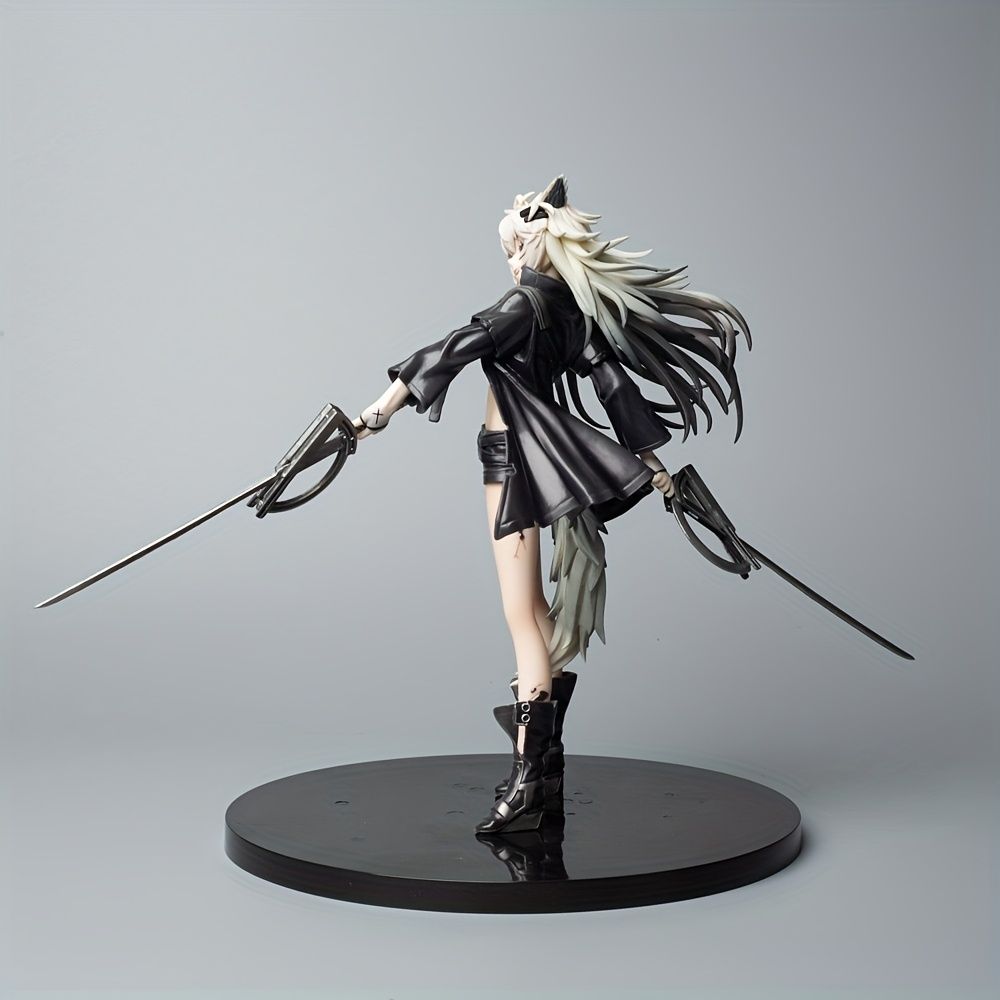 アニメスタイルの女性のフィギュア 双剣を携えた - 高品質のPVCコレクタブルスタットゥ デスク オフィス 車の装飾に最適 アニメファン オフィス装飾に最適 | コレクタブルデコレーション | 耐久性のあるフィギュア