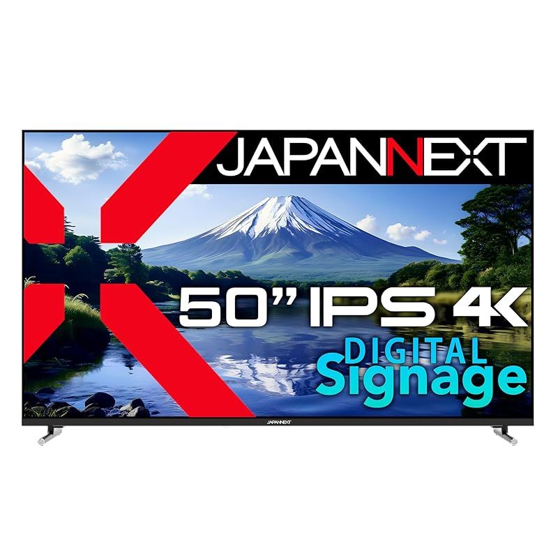 .co.jp JAPANNEXT 50インチ IPSパネル搭載 大型4K液晶モニター JN-i50U-U HDMI HDR ビデオ|音声入力端子 オプティカル端子 USB再生対応 サイネージ 1