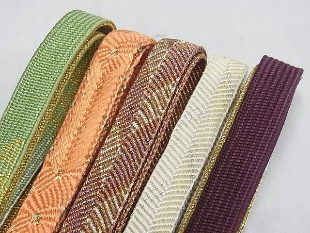 平和屋-こころ店□和装小物 上質な帯締め10本セット 高麗組 笹波組 唐
