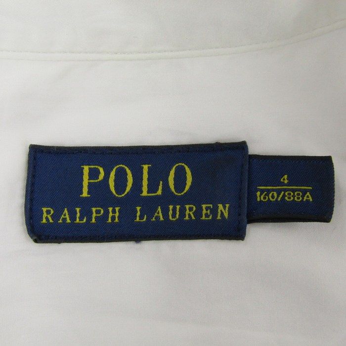 ポロ・ラルフローレン 半袖シャツ 無地 トップス レディース 4 160/88Aサイズ ホワイト POLO RALPH LAUREN 【中古】 -  メルカリ