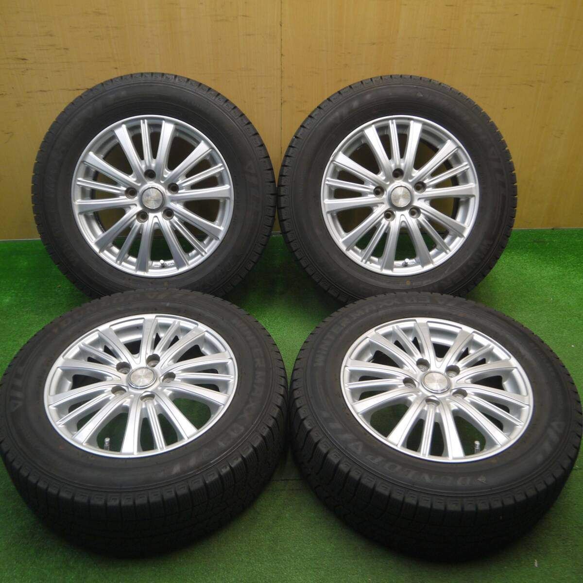 ☆送料込☆21年☆バリ溝☆ダンロップ ウィンターマックス03 195/65R15 バリ溝！21年！キレイ！9.5分☆スタッドレス 195/65R15