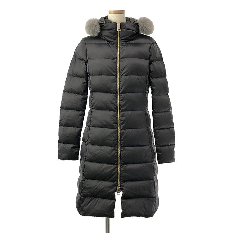HERNO / ヘルノ | フード ファー付き ダウン コート | 38 | グレー系