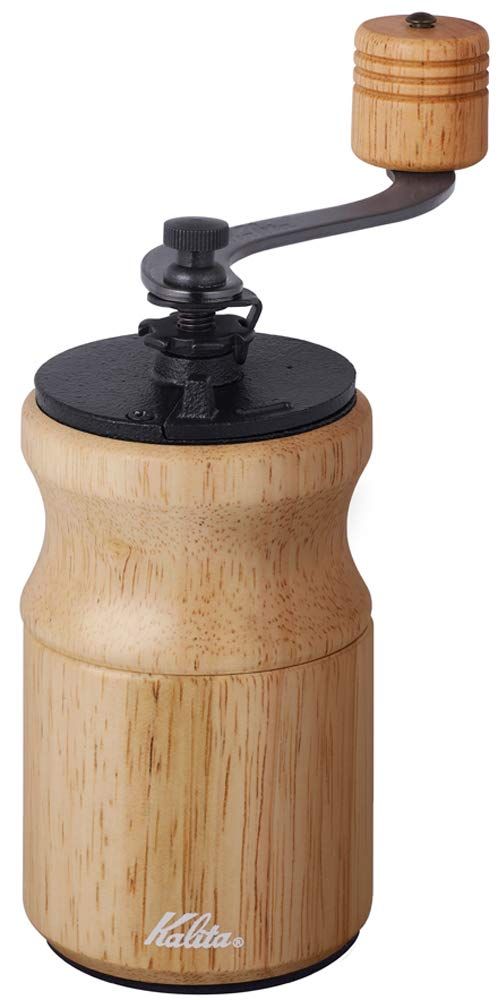 カリタ Kalita コーヒーミル 木製 丈夫な鋳鉄製カッター KH-10N ナチュラル 粗さ調整 手挽きコーヒーミル 42167 ミル グラインダー ハンドミル 手動 コーヒー 小型 持ち運び 登山 カ 単品 4 ミルKH-10N