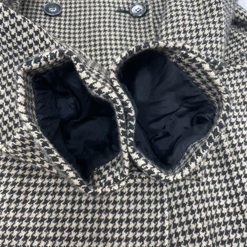 品質保証で、高速配送！ BURBERRYS バーバリーズ コート ピーコート カシミヤ混 ウール ダブル ハーフコート 千鳥格子 オールド ヴィンテージ 9AR 発送不可