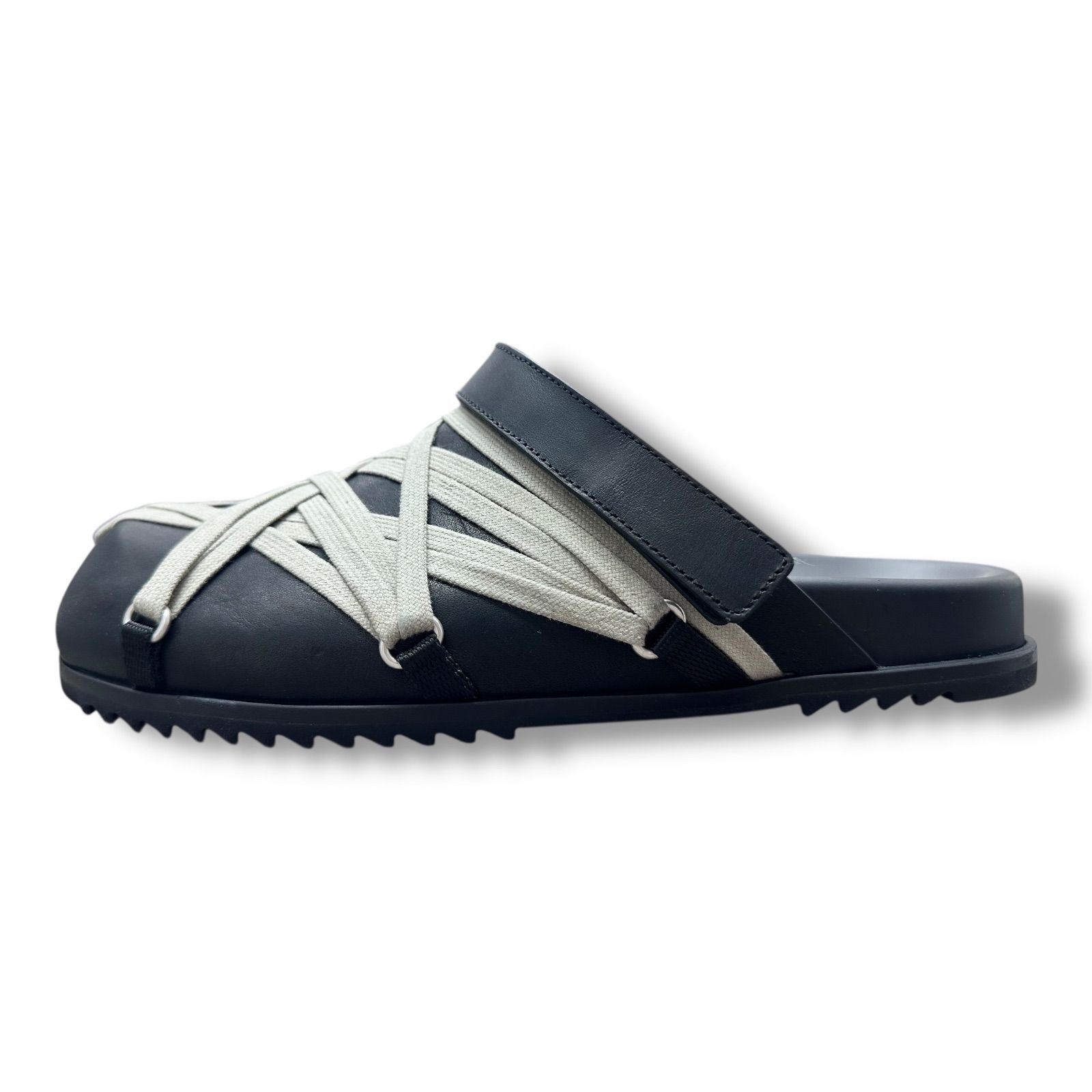 Rick Owens MEGALACED MULE メガレースミュール サンダル リックオウエンス RU01E5813 ブラック 43 91387A7