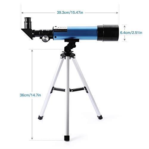 天体望遠鏡 望遠鏡 90X 倍率 360mm 焦点距離 50mm口径