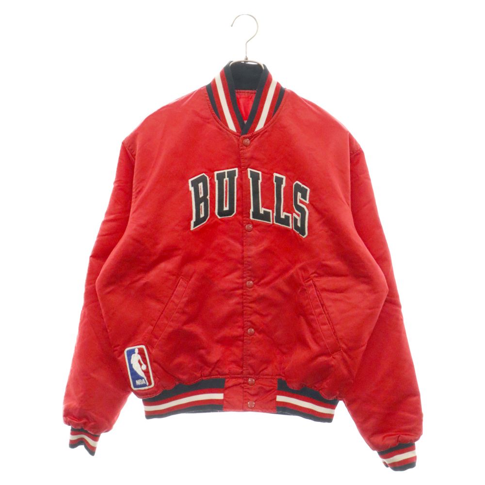 STARTER (スターター) 90s NBA CHICAGO BULLS Satin Varsity Jacket シカゴブルズ サテンジャケット スタジャン レッド