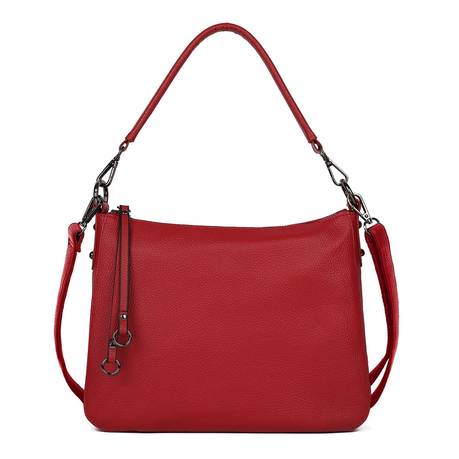 人気 手持ち 通勤 カジュアル シンプル 柔らかい 大容量 軽量 ファスナーポケット付き 手提げ 肩がけ 斜めがけ ハンドバッグ 斜め掛けバッグ 2way レディース 本革 ショルダーバッグ [MFFOR]