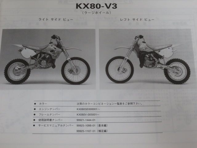 kawasaki パーツカタログ KX80-S2/V2 | adventure-guides.co.jp